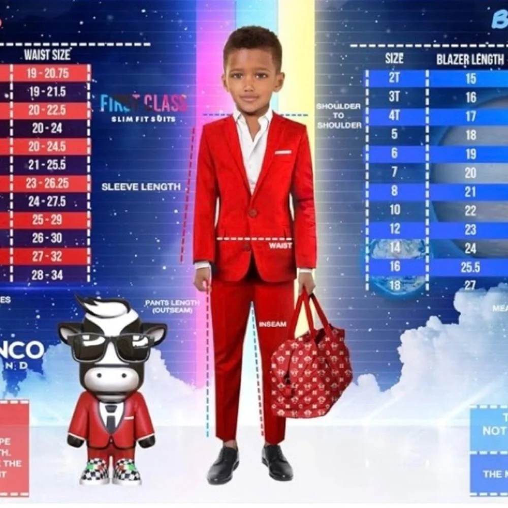 BLACK N BIANCO. 3 PIECE RED SUIT Jacket, Vest, & Pants